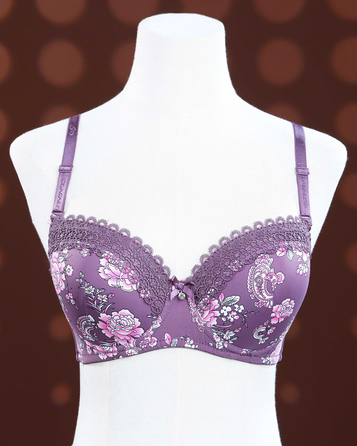 Purple Color Padded Brassiere
