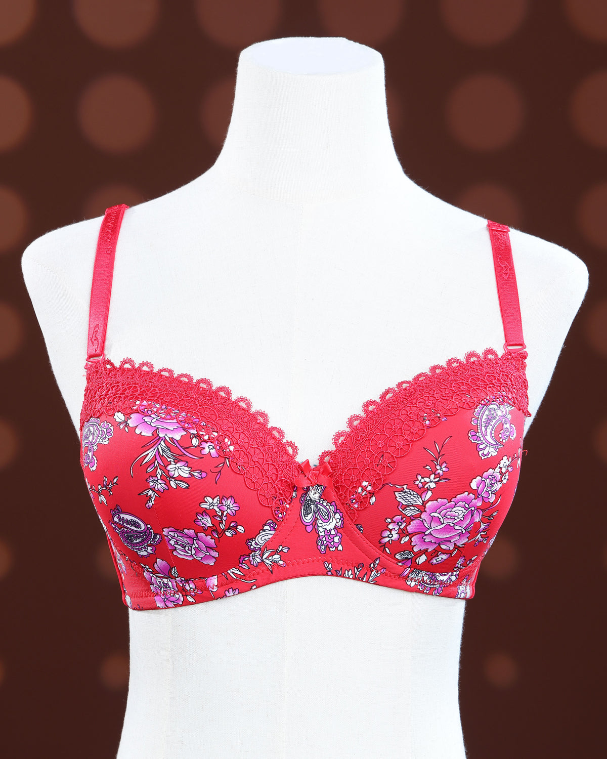 Red Color Padded Brassiere