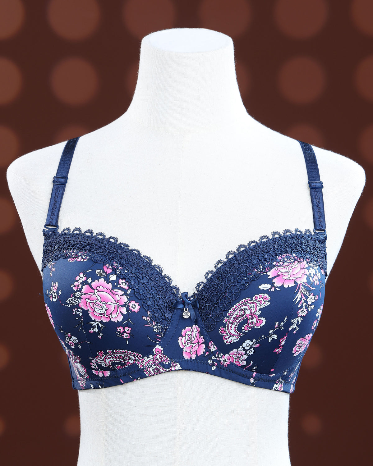 Blue Color Padded Brassiere