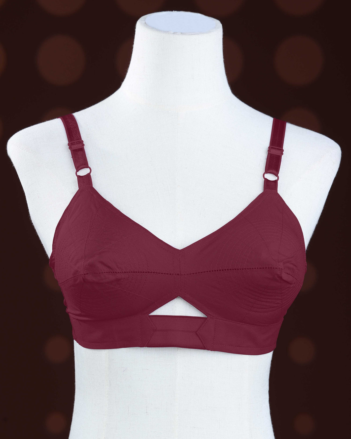 Maroon Color Non Padded Brassiere
