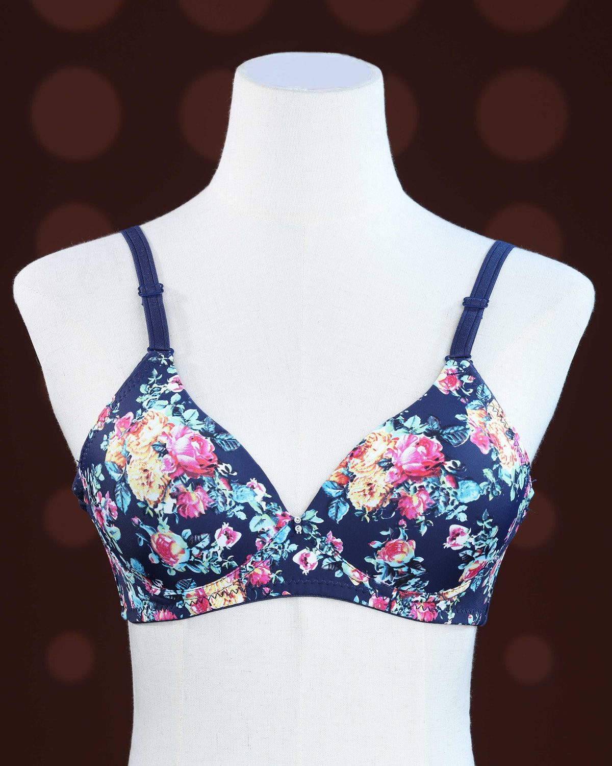 Navy Blue Color Padded Brassiere