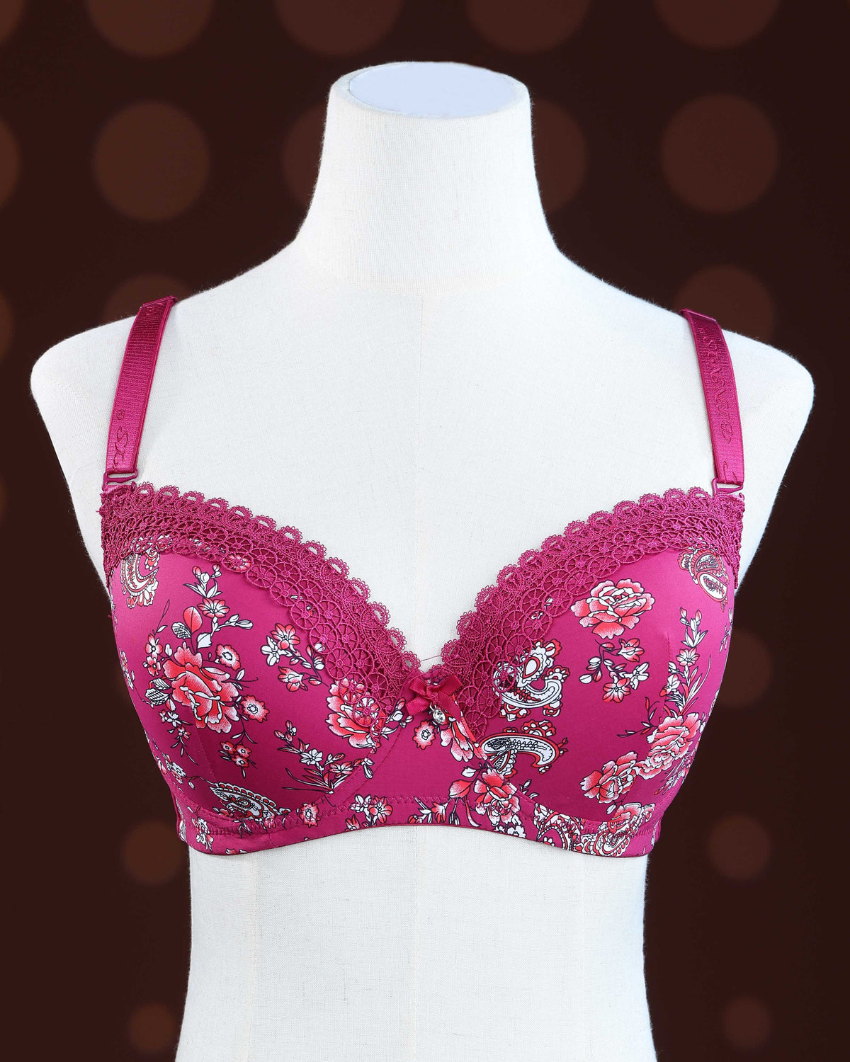 Pink Color Padded Brassiere