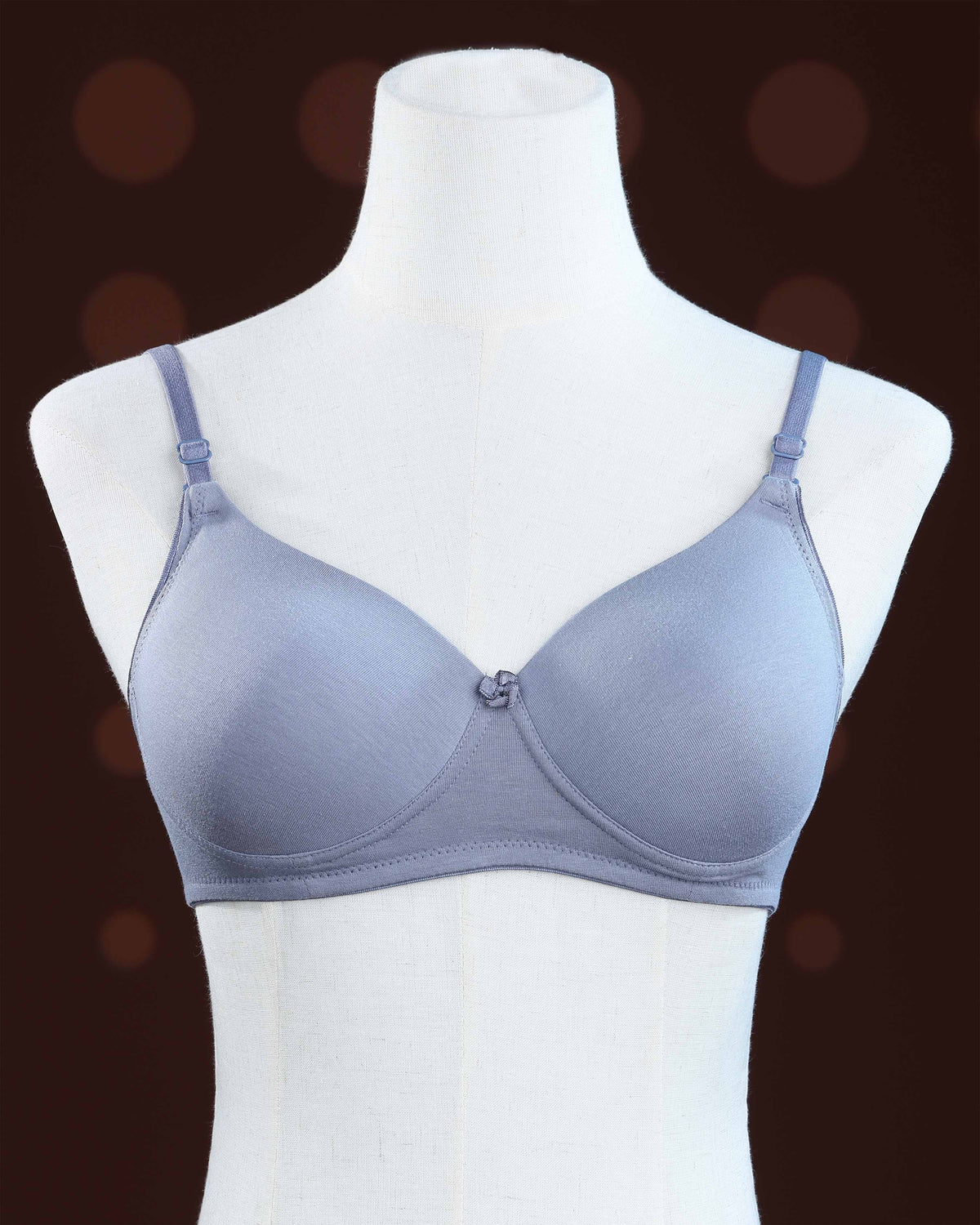 Grey Color Padded Brassiere