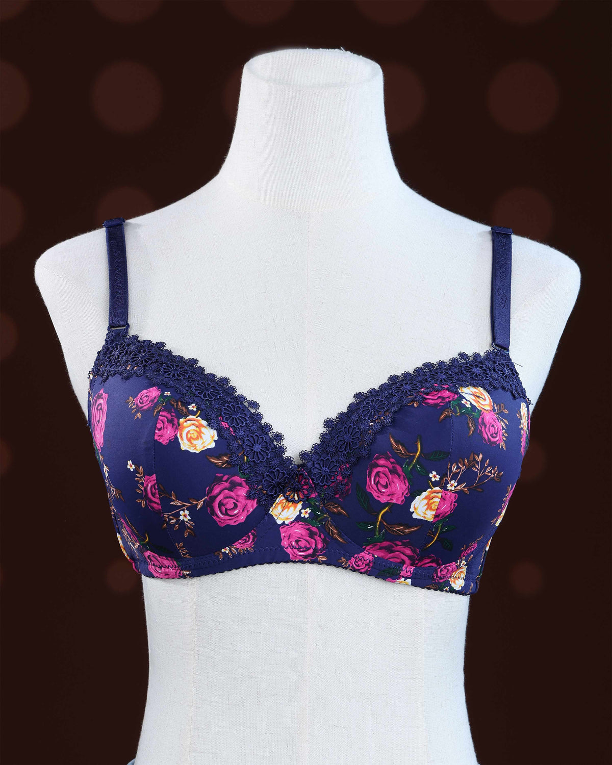 Navy Blue Color Padded Brassiere