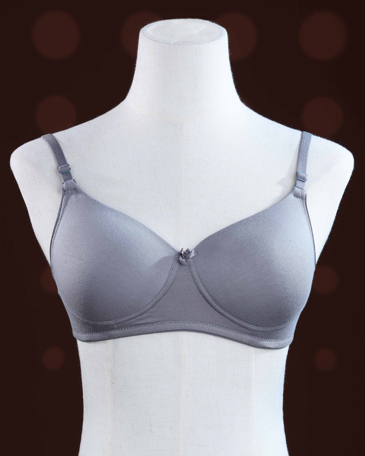Grey Color Padded Brassiere