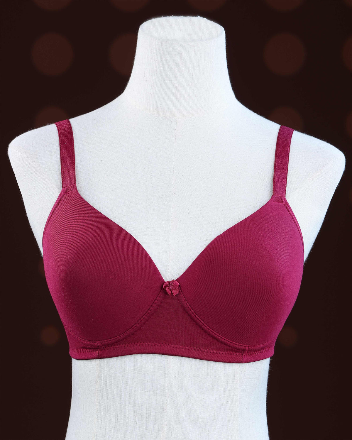 Maroon Color Padded Brassiere