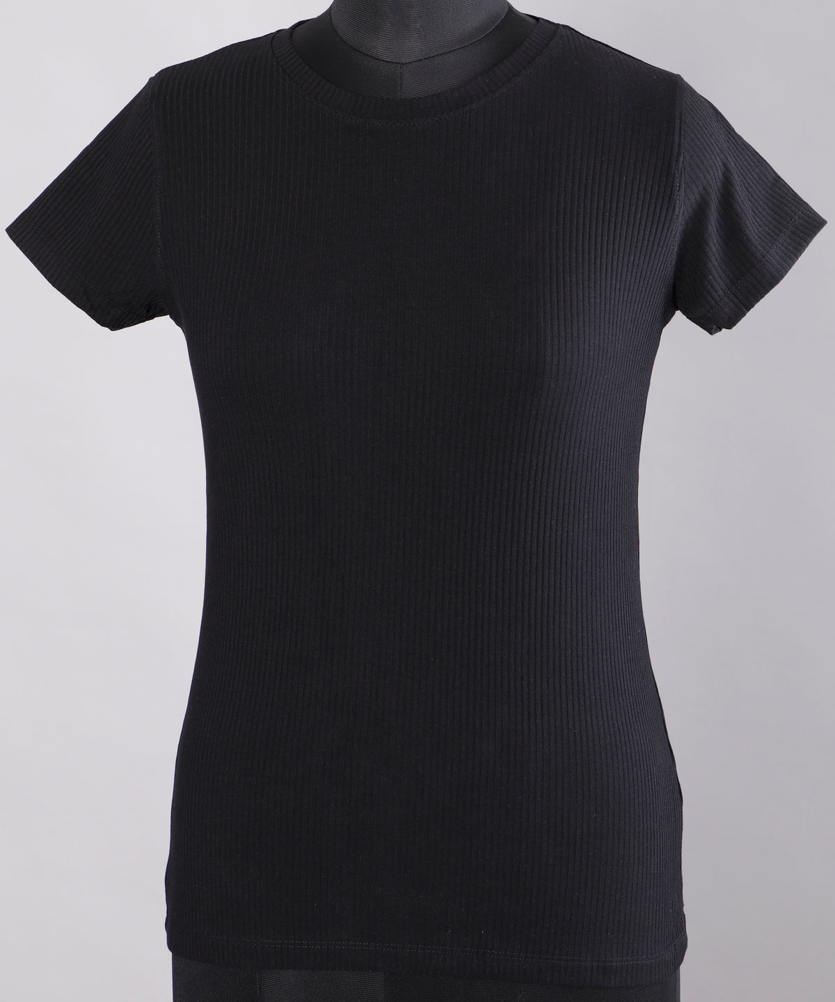 Round Neck Black Women's T-Shirt