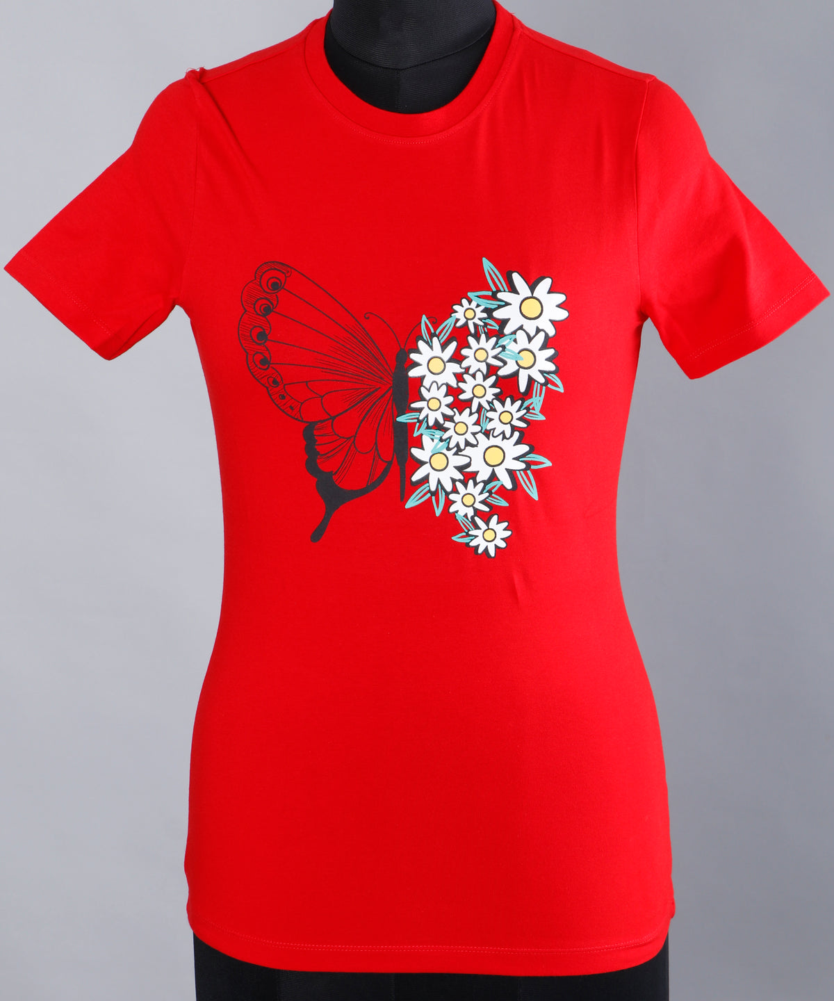 Round Neck Red Women's T-Shirt