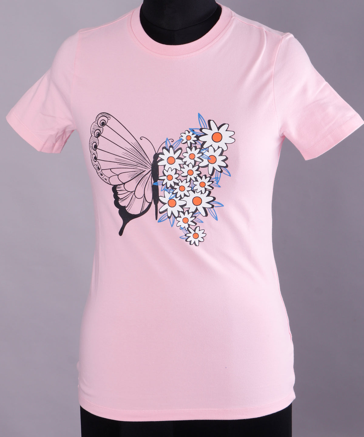 Round Neck Baby Pink Women's T-Shirt