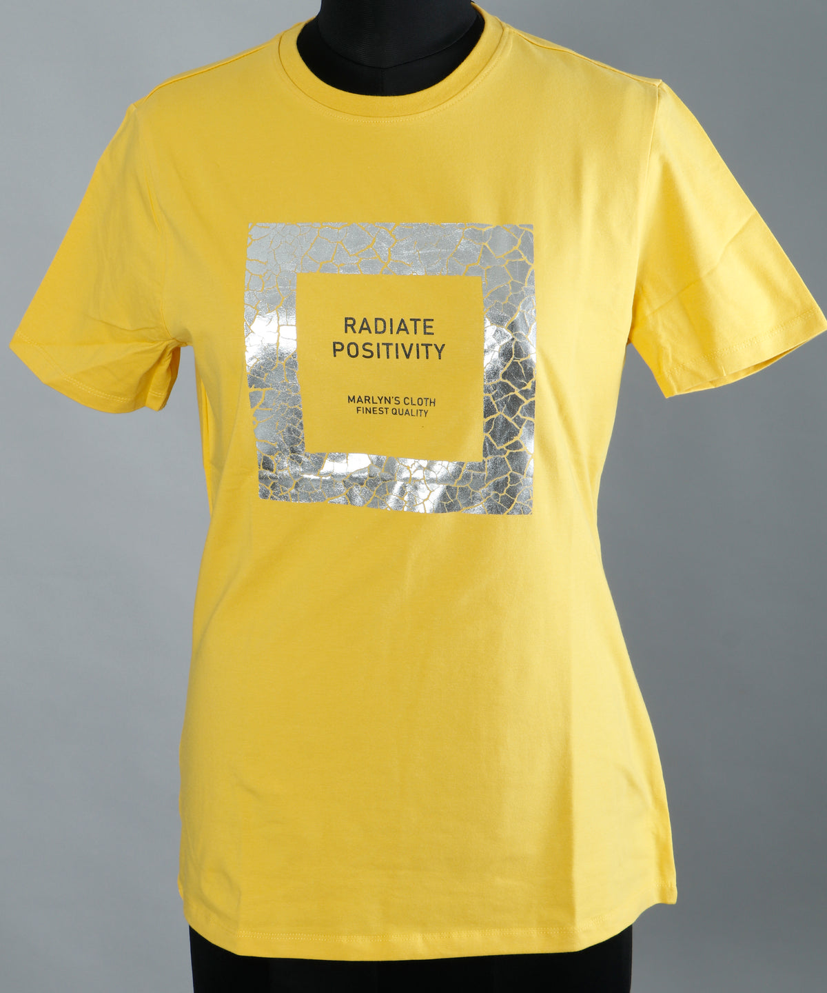 Round Neck Yellow Women's T-Shirt