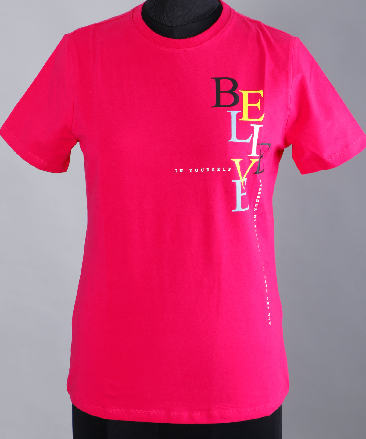 Round Neck Pink Women's T-Shirt