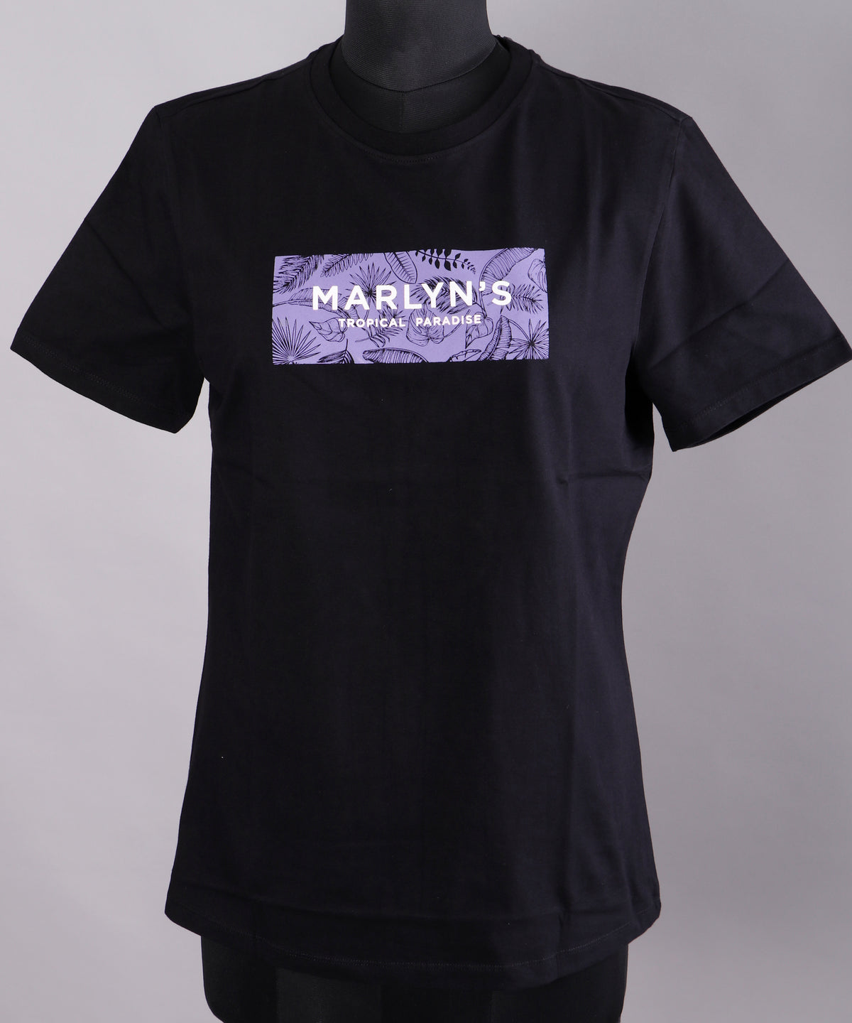 Round Neck Black Women's T-Shirt